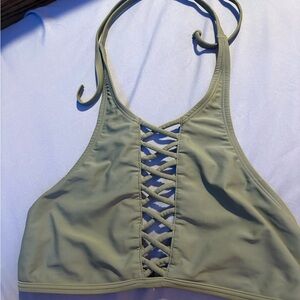 Hollister Olive Green Bikini Top